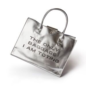 NWT LUVE LEE SILVER TOTE BAG